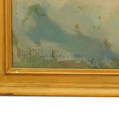 French Victorian 3 Cupids Painting