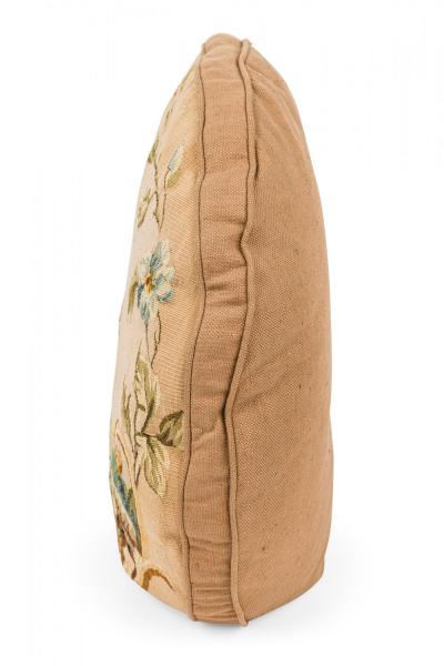 French Victorian Aubusson Pillow of a Dog in a Landscape