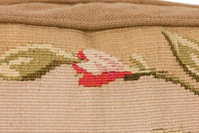 French Victorian Aubusson Pillow of a Dog in a Landscape