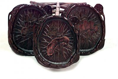 French Victorian Bamboo 19th Cent 3 Tier Pedestal