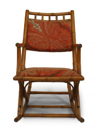 French Victorian Bamboo Rocking Chair