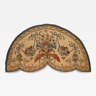 French Victorian Beige Aubusson Valance Panel