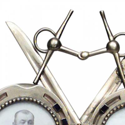 French Victorian Brass Horseshoe Picture Frame