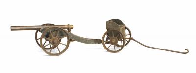 French Victorian Bronze Cannon Model