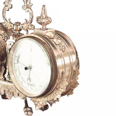 French Victorian Bronze Desk Clock