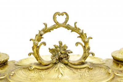 French Victorian Bronze Inkwell