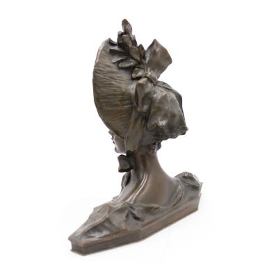 French Victorian Bronze Lady Bust