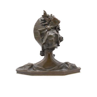French Victorian Bronze Lady Bust
