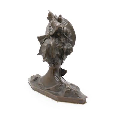 French Victorian Bronze Lady Bust