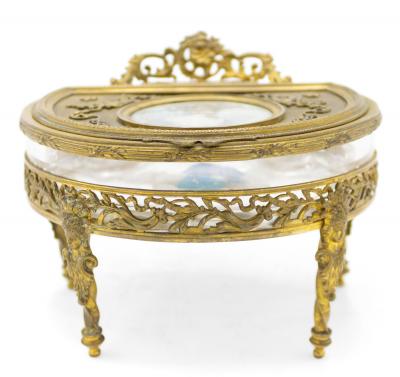 French Victorian Bronze Portrait Box