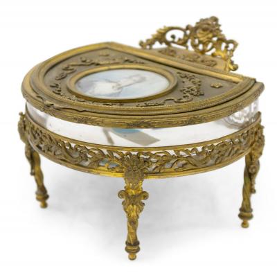 French Victorian Bronze Portrait Box