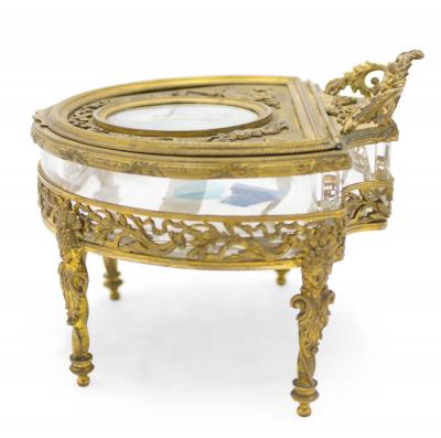 French Victorian Bronze Portrait Box