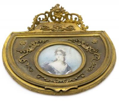 French Victorian Bronze Portrait Box