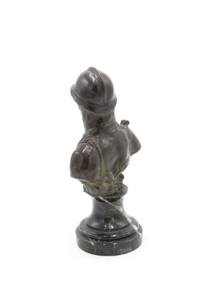 French Victorian Bronze Soldier Bust