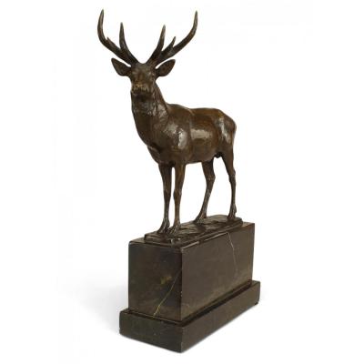 French Victorian Bronze Stag