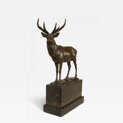 French Victorian Bronze Stag