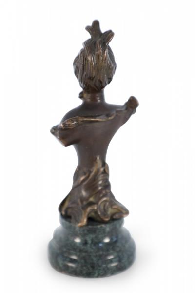 French Victorian Bust form Bronze and Marble Paperweight