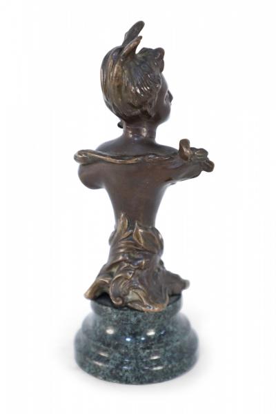 French Victorian Bust form Bronze and Marble Paperweight
