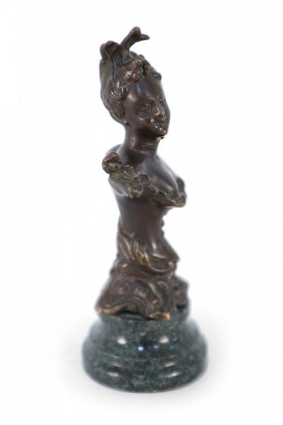 French Victorian Bust form Bronze and Marble Paperweight