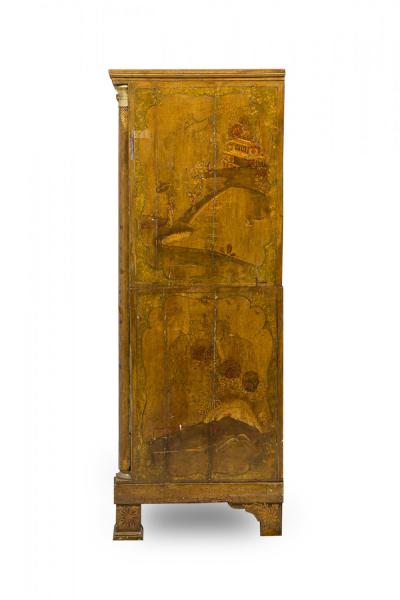 French Victorian Chinoiserie Gilt Painted and Lacquered 6 Drawer Chest Dresser