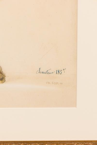 French Victorian Colored print of a Vase
