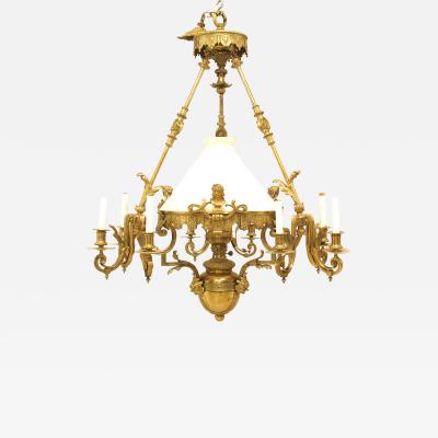 French Victorian Converted Gas Chandelier