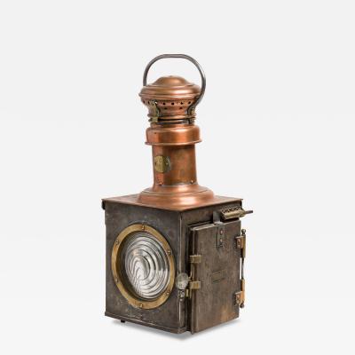 French Victorian Copper Railroad Lantern