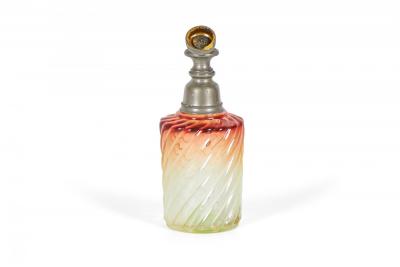 French Victorian Cranberry Baccarat Crystal Perfume Atomizer