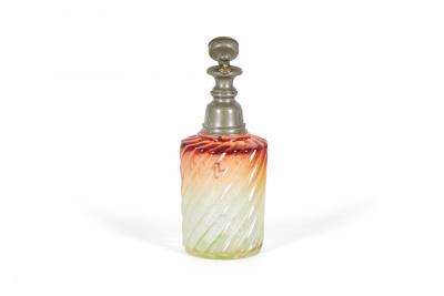 French Victorian Cranberry Baccarat Crystal Perfume Atomizer