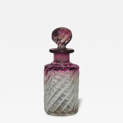 French Victorian Cranberry Baccarat Crystal Perfume Bottle