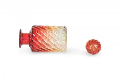 French Victorian Cranberry Baccarat Crystal Perfume Bottles
