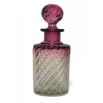 French Victorian Cranberry Baccarat Crystal Perfume Bottles
