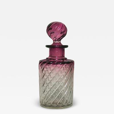 French Victorian Cranberry Baccarat Crystal Perfume Bottles