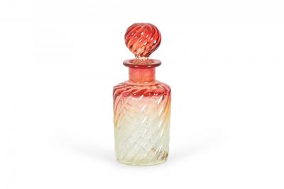 French Victorian Cranberry Baccarat Crystal Perfume Bottles