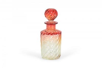 French Victorian Cranberry Baccarat Crystal Perfume Bottles