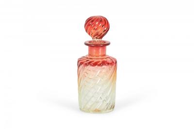 French Victorian Cranberry Baccarat Crystal Perfume Bottles