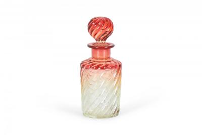 French Victorian Cranberry Baccarat Crystal Perfume Bottles