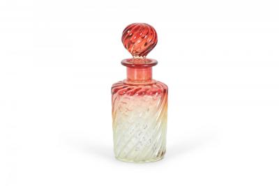 French Victorian Cranberry Baccarat Crystal Perfume Bottles