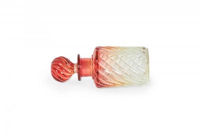 French Victorian Cranberry Baccarat Crystal Perfume Bottles
