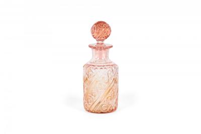 French Victorian Cranberry Crystal Perfume Bottle