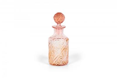 French Victorian Cranberry Crystal Perfume Bottle