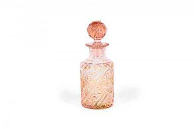 French Victorian Cranberry Crystal Perfume Bottle