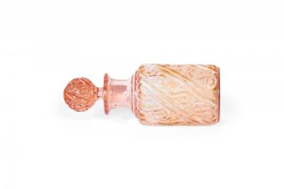 French Victorian Cranberry Crystal Perfume Bottle