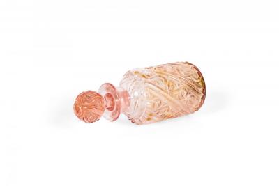 French Victorian Cranberry Crystal Perfume Bottle