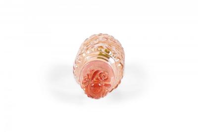 French Victorian Cranberry Crystal Perfume Bottle