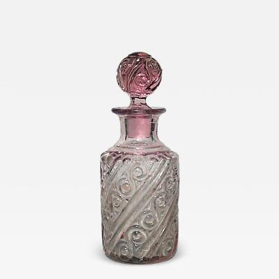 French Victorian Cranberry Crystal Perfume Bottle