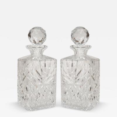 French Victorian Cut Crystal Decanters