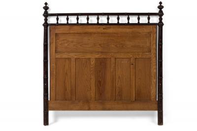 French Victorian Faux Bamboo Wooden Twin Bed