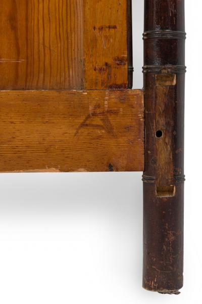 French Victorian Faux Bamboo Wooden Twin Bed