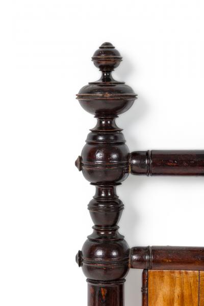 French Victorian Faux Bamboo Wooden Twin Bed